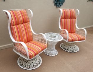 Fiberglass Outdoor Wicker Furniture Lowboy Swivel/Rocker