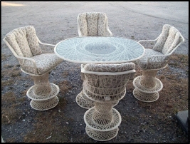 Fiberglass Outdoor Wicker Furniture Legacy Counter Stool Set