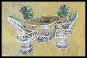 Fiberglass Outdoor Wicker Furniture Flamingo Chair Set